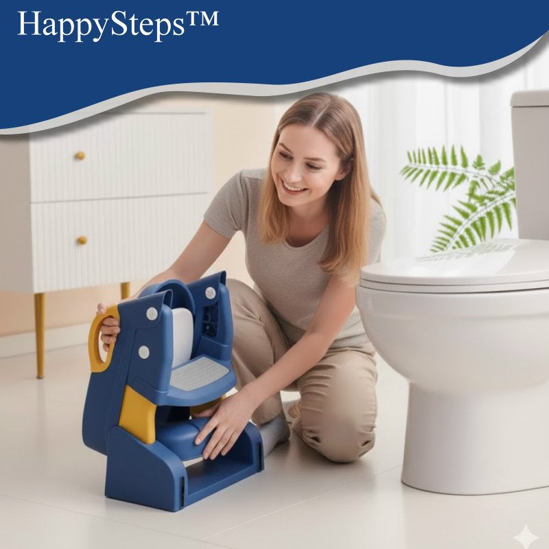 Asiento Adaptador Escalera Inodoro 3en1 - HappySteps™