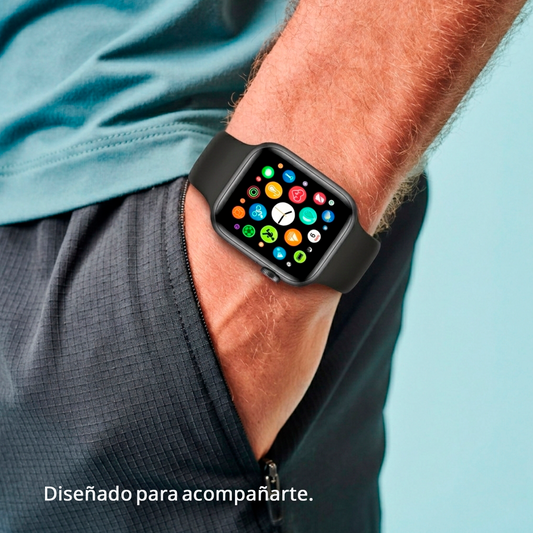 Smartwatch ActiveSync™ by Caja de Compras, featuring a sleek design and vibrant display, showcased on a light background.