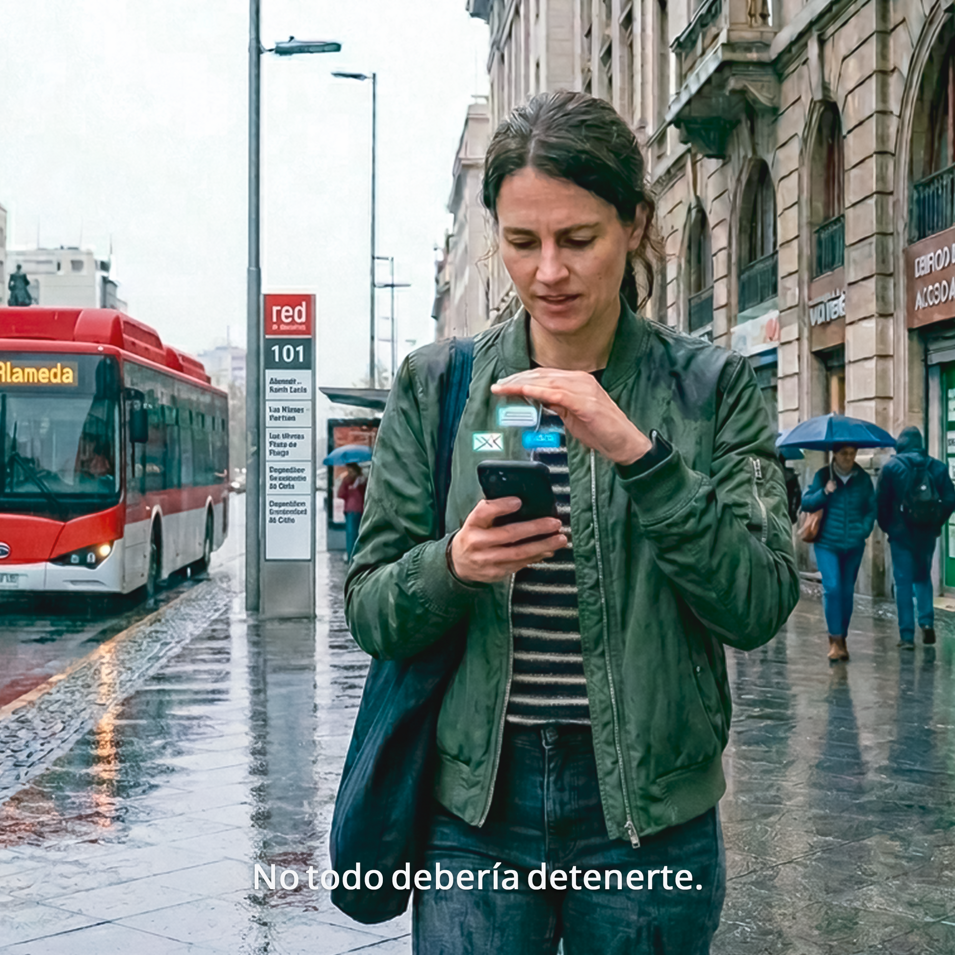 Caja de Compras ActiveSync™ smartwatch displaying fitness tracking features on its screen.