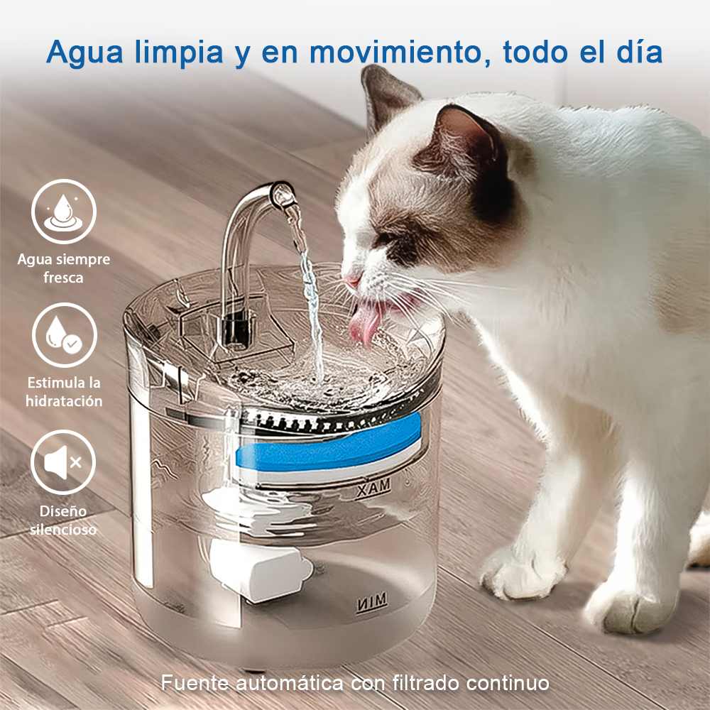 Fuente Automática de Agua para Mascotas - AquaBloom Pet™
