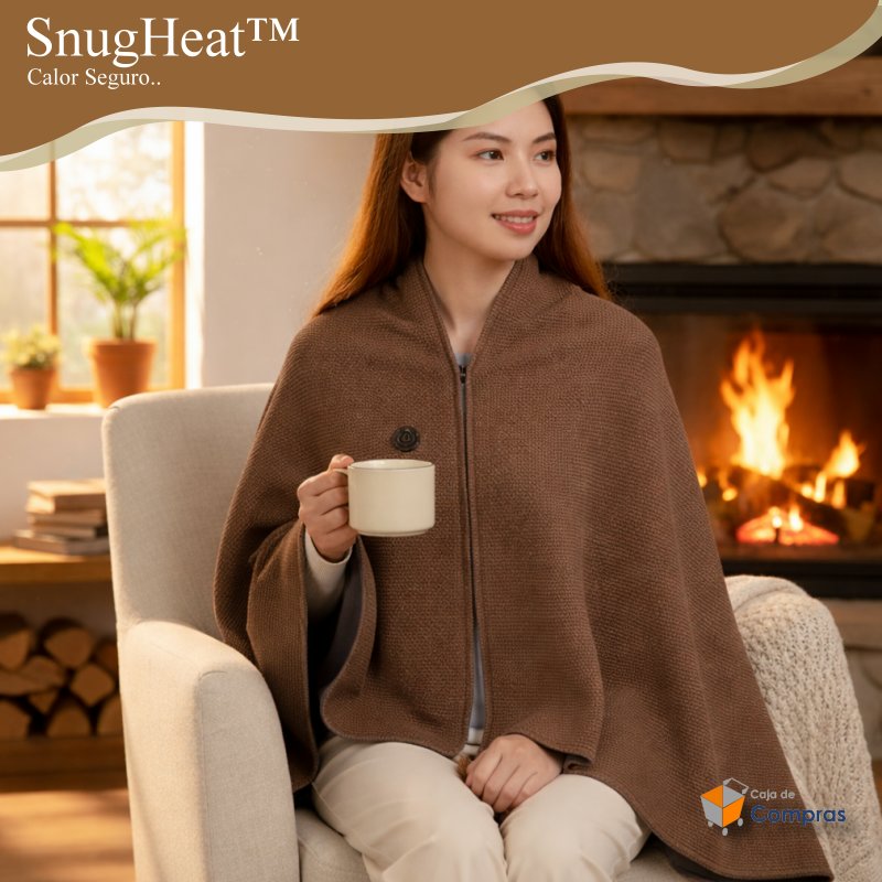 Manta Térmica Eléctrica USB Tipo Poncho - SnugHeat™
