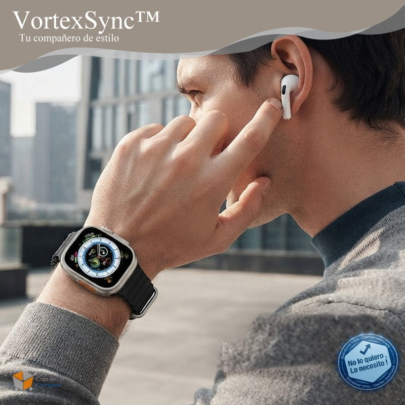 Reloj Smartwatch VortexSync™  con 8 Correas - Caja de Compras