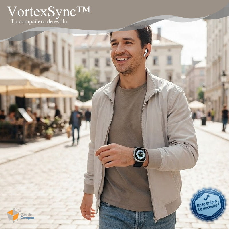 Reloj Smartwatch VortexSync™  con 8 Correas - Caja de Compras