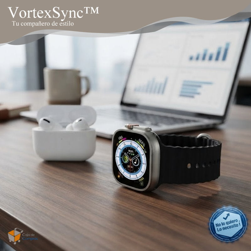 Reloj Smartwatch VortexSync™  con 8 Correas - Caja de Compras