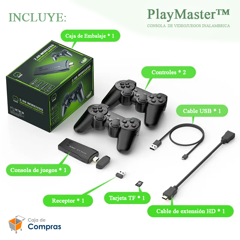 PlayMaster™ - CONSOLA VIDEOJUEGOS INALAMBRICA