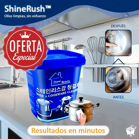 ✨ ShineRush™ – Limpieza fácil para ollas y hornos