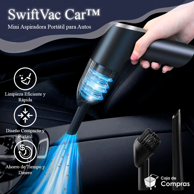 SwiftVac Car™ - Mini Aspiradora Portátil para Autos - Caja de Compras